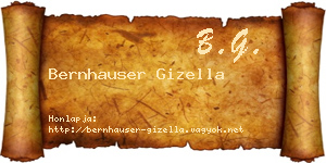 Bernhauser Gizella névjegykártya