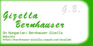 gizella bernhauser business card